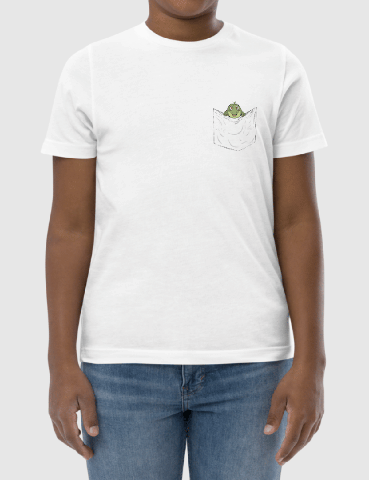 Leo Pocket Jersey T-Shirt [White] Youth