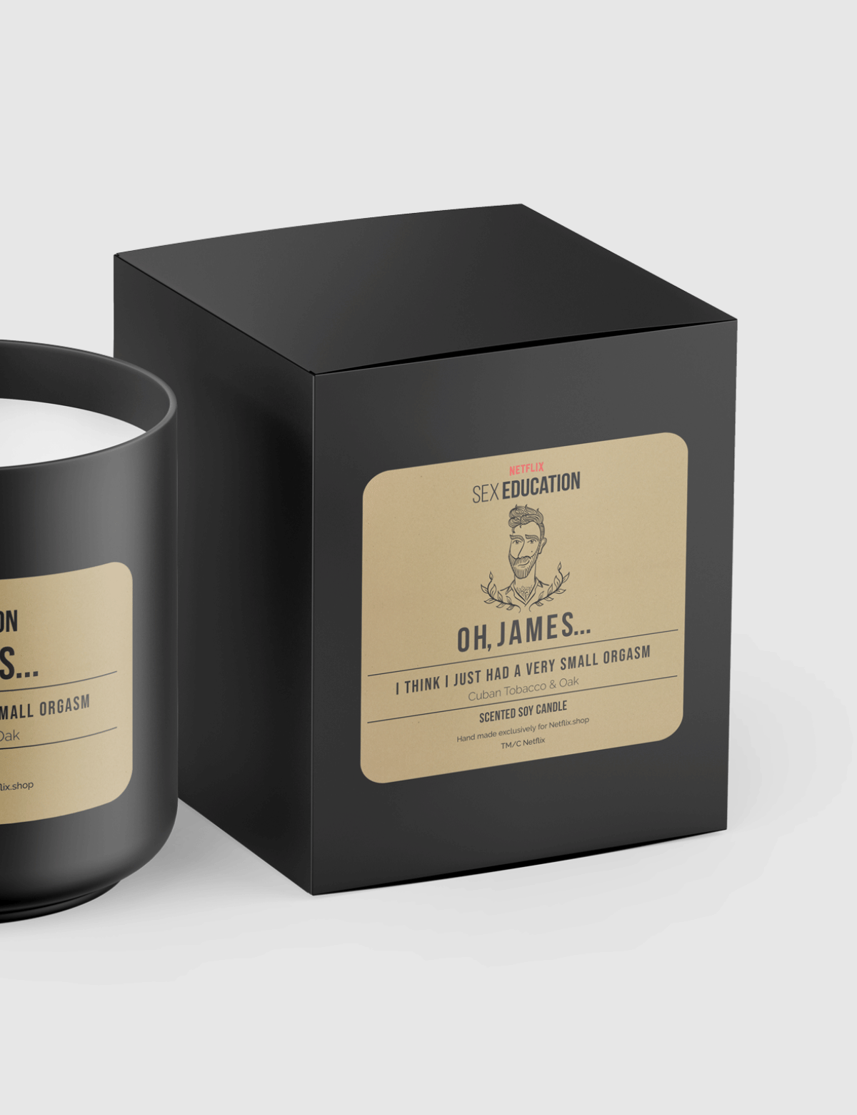 Sex Ed x Oh James Candle: Tobacco & Oak | Netflix Shop