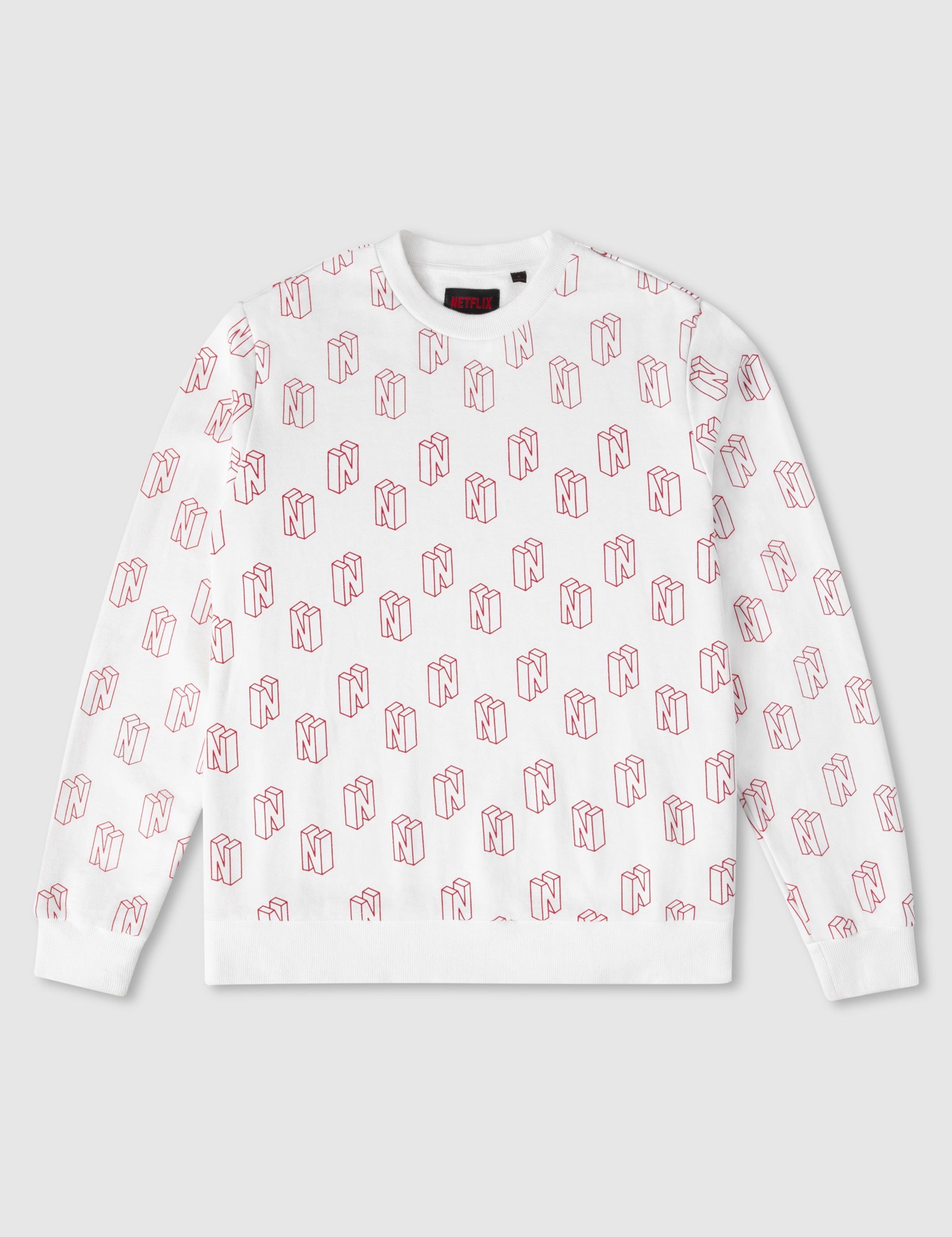 Louis Vuitton Red Logo Monogram With Big V Center Mens Sweater