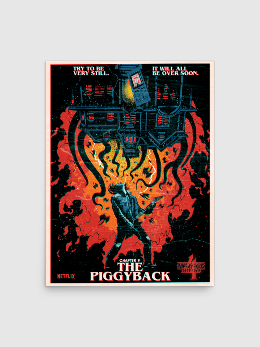 Stranger Things The Piggyback Poster | Netflix Shop