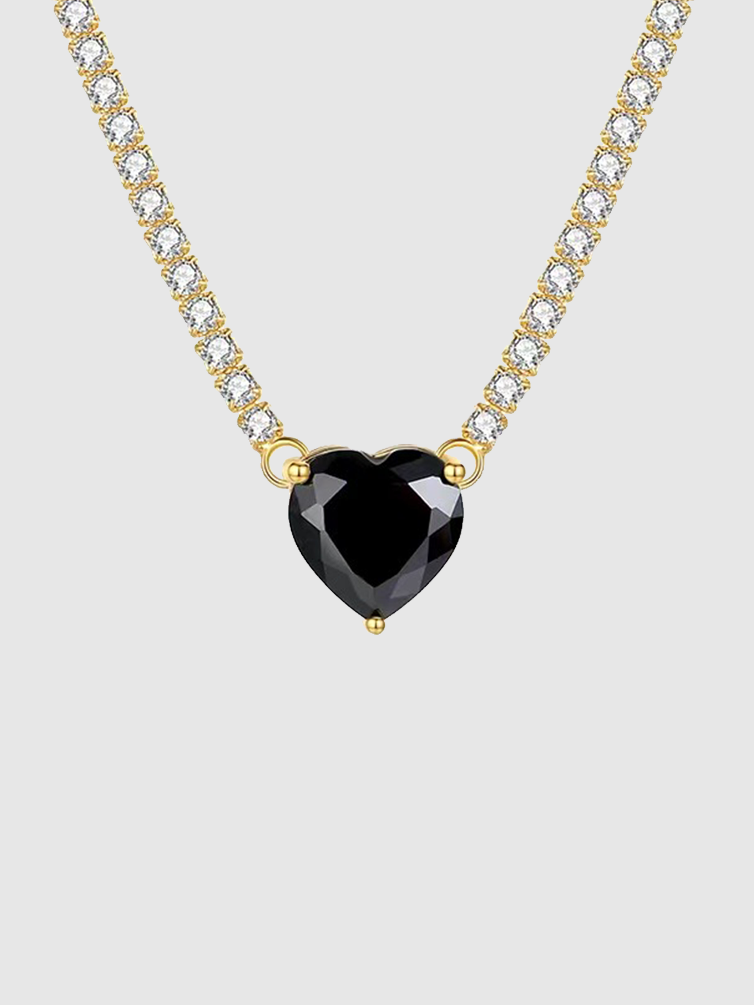 Black Diamond Heart Shaped Pendant